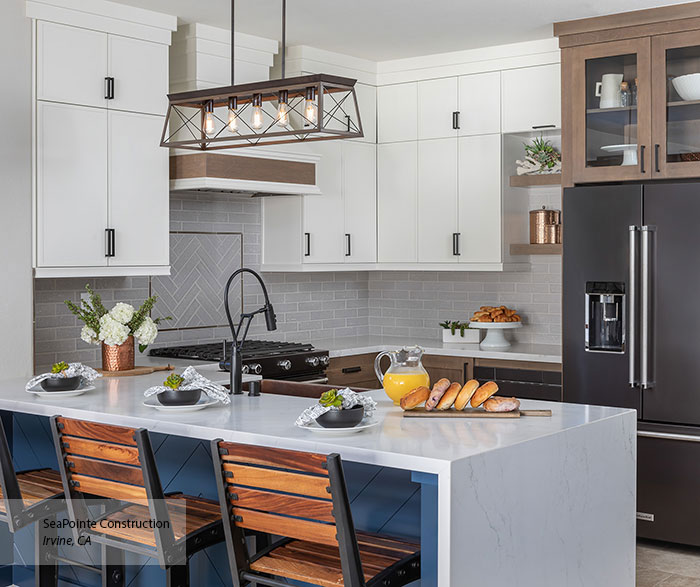 Stylishly Simple White Kitchen Cabinets