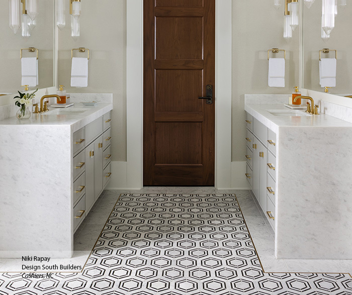 Luxury Bathroom Retreat with Dual Marble Vanities