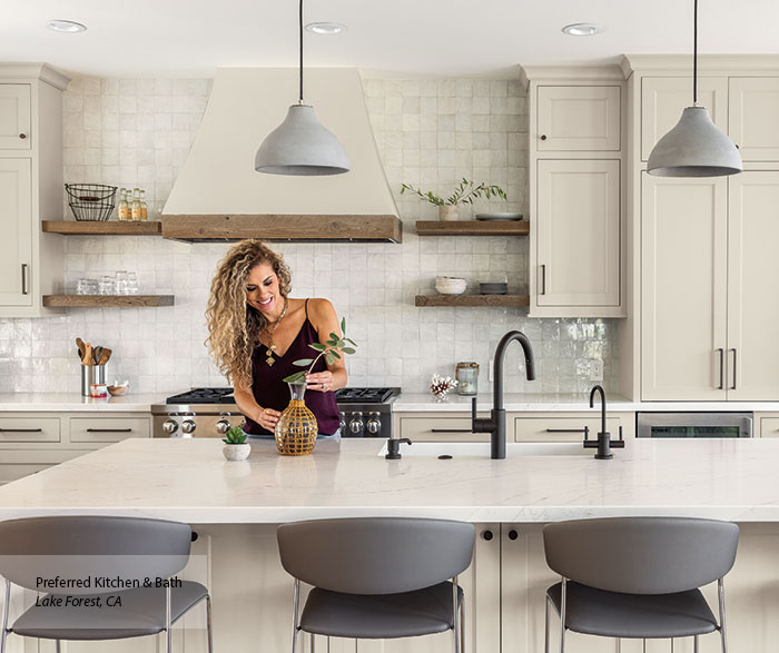 Off White Kitchen Cabinets with Kitchen Storage