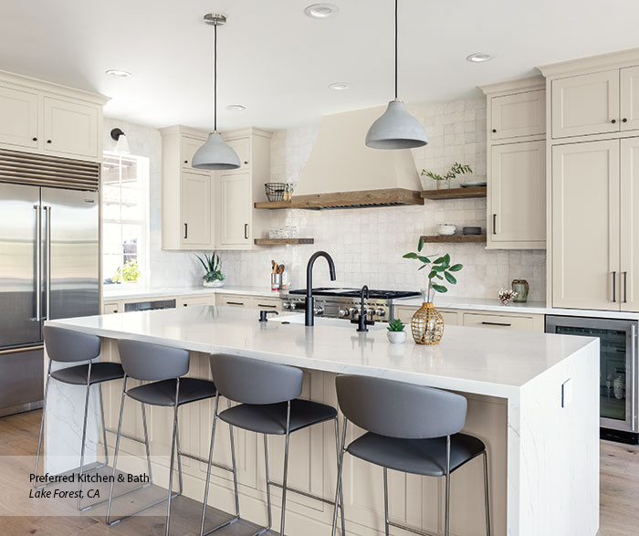 Off White Kitchen Cabinets with Kitchen Storage