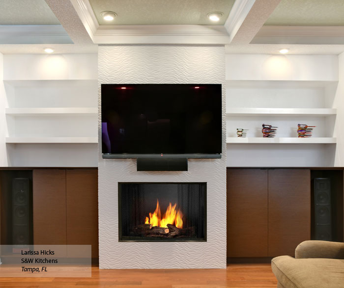 Natural Wenge cabinets in a living space