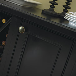 close-up detail of bancroft cabinet door